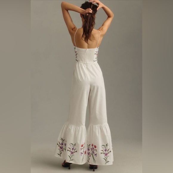 Anthropologie Hutch Floral Embroidered Tiered Jumpsuit - Picture 2 of 4